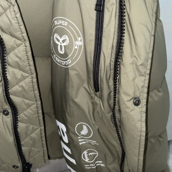 Army green super puff shorty - Picture 5 of 7